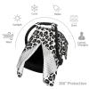 9CH Car Seat Canopy for Babies, Peekaboo Opening Minky Car Seat Cover for Baby Mom Nursing Breastfeeding Covers, Minky Blanket for Infant Toddler (Leopard) view 3