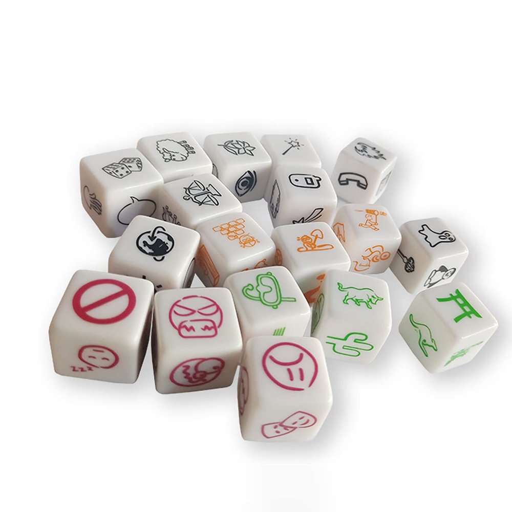 Happy Story 18 Cubes Bundle Sets Roll Cubes - A Happy Trip and Challenge of Words and Stories, 4 Models dice 108 Images Unlimited Stories Combination Story Dice Game Set Imaginative
