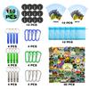110PCS Camping Happy Birthday Party Favors Gift Bag Kits with Camp Compass, Hiking Whistles Keychain Carabiner, Camping Stickers Decorations for Outdoor Camper Nature Adventure Exploration Supplies view 3