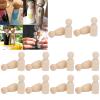 20Pcs Wooden Peg Dolls Unfinished Angel Shape Toddler Wood Doll Bodies for Children DIY Craft Toys Gifts Graffiti Handicraft Ornaments(43MM mixed boys and girls) view 3