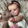 iCradle 20inch50CM Reborn Baby Dolls Silicone Vinyl Full Body Realistic Newborn Toddler Doll with Brown Hair Anatomically Correct Washable Toy for Age3+ view 1