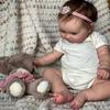 iCradle 20inch50CM Reborn Baby Dolls Silicone Vinyl Full Body Realistic Newborn Toddler Doll with Brown Hair Anatomically Correct Washable Toy for Age3+ view 3