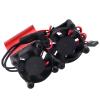CrazyHobby RC Car Motor Heat Sink Cooling Twin Fan with Thermal Sensor Heatsink for 550 540 Size Motors fit HSP HPI Wltoys Himoto Tamiya Redcat Racing (Red) view 2