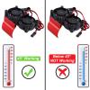 CrazyHobby RC Car Motor Heat Sink Cooling Twin Fan with Thermal Sensor Heatsink for 550 540 Size Motors fit HSP HPI Wltoys Himoto Tamiya Redcat Racing (Red) view 4