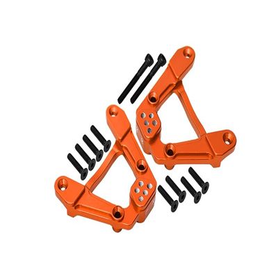 Aluminum Adjustable Rear Damper Mount For Axial 1/6 SCX6 Jeep JLU Wrangler AXI05000-12Pc Set Orange