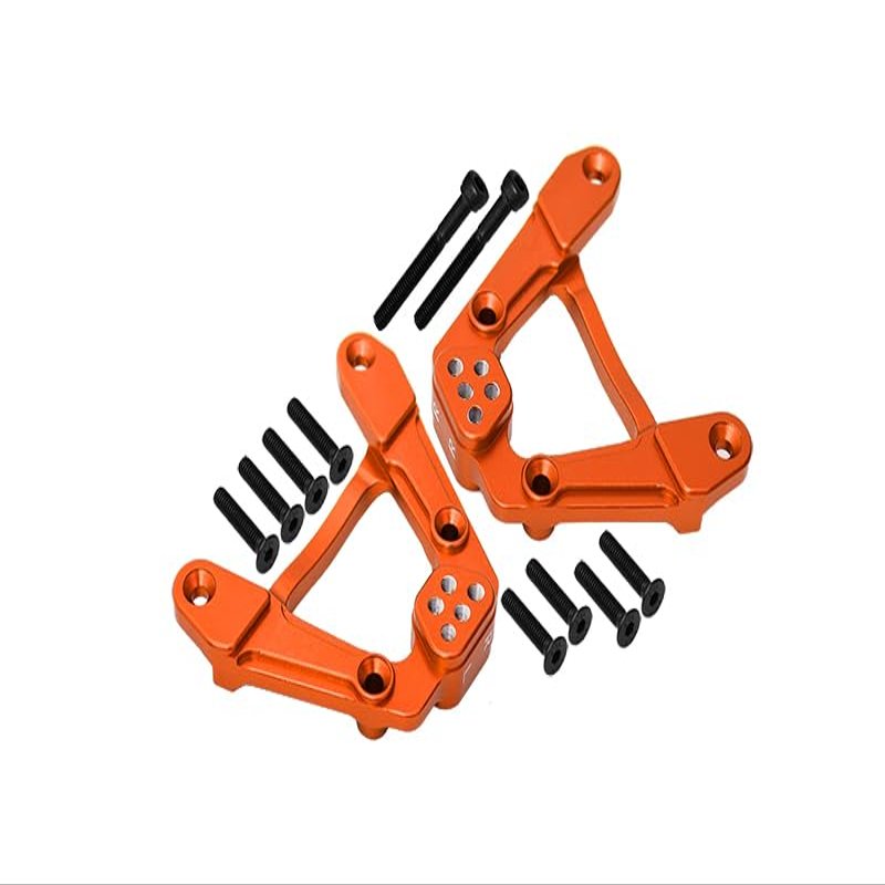 Aluminum Adjustable Rear Damper Mount For Axial 1/6 SCX6 Jeep JLU Wrangler AXI05000-12Pc Set Orange