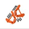Aluminum Adjustable Rear Damper Mount For Axial 1/6 SCX6 Jeep JLU Wrangler AXI05000-12Pc Set Orange view 1