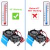 CrazyHobby RC Car Motor Heat Sink Cooling Twin Fan with Thermal Sensor Heatsink for 550 540 Size Motors fit HSP HPI Wltoys Himoto Tamiya Redcat Racing (Blue) view 2