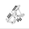 Aluminum Adjustable Rear Damper Mount For Axial 1/6 SCX6 Jeep JLU Wrangler AXI05000-12Pc Set Silver view 1