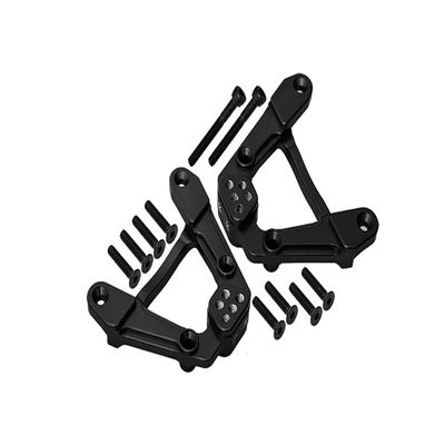 Aluminum Adjustable Rear Damper Mount For Axial 1/6 SCX6 Jeep JLU Wrangler AXI05000-12Pc Set Black