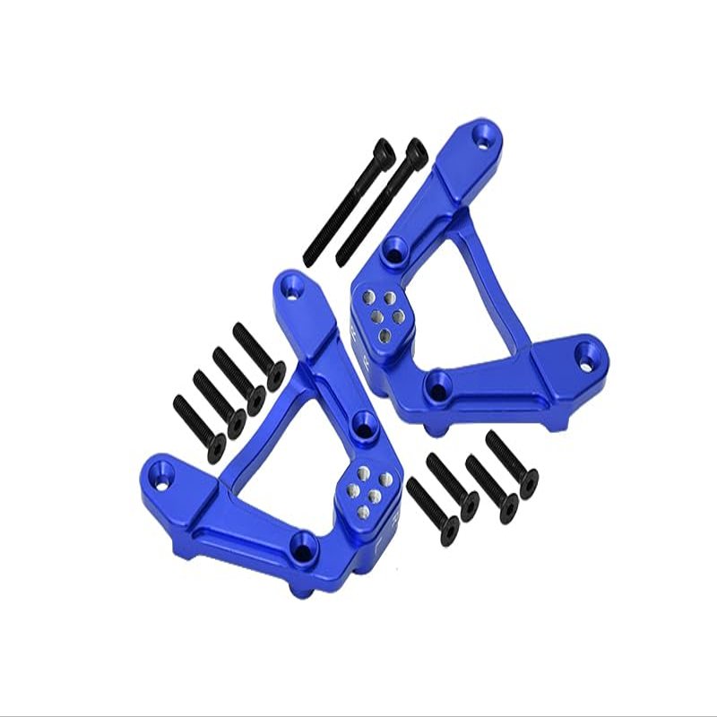 Aluminum Adjustable Rear Damper Mount For Axial 1/6 SCX6 Jeep JLU Wrangler AXI05000-12Pc Set Blue