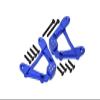 Aluminum Adjustable Rear Damper Mount For Axial 1/6 SCX6 Jeep JLU Wrangler AXI05000-12Pc Set Blue view 1