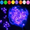 100pcs LED Purple Balloon Light, Round Led Mini LED Lights for Paper Lantern Balloon Indoor Outdoor Party Event Fun, Birthday Party Wedding Decoration Supplies view 1