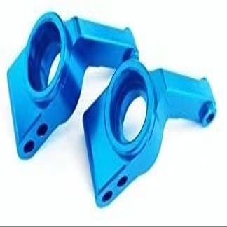 Aluminum for 1/10 RC Car Rustler VXL & XL-5 3752 Rear Stub Axle Carriers Blue - 1PR