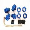 for 1/10 RC Car E-REVO REVO Summit 6469 5854 Blue Aluminum Widen 17MM Splined Wheel Hubs and Hex Nuts view 2