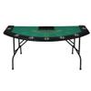 Vilobos 7 Player Blackjack Table with Folding Legs 71'' Casino Game Table Removable Metal Cup Holder Green Felt view 1