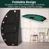 Vilobos 7 Player Blackjack Table with Folding Legs 71'' Casino Game Table Removable Metal Cup Holder Green Felt view 4