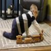 AmishToyBox.com Wooden Train Toy Play Set - 24" Long - CPSIA-Approved Finish (Harvest Stain) view 4