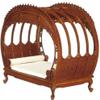 Melody Jane Dolls Houses Dollhouse Walnut Victorian Chippendale Double Bed JBM Miniature Furniture view 1