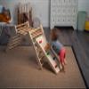 Avenlur Vicus 4 in 1 Montessori Climbing Set - Wooden Climbing Gym - Triangle Ladder, Rock Climbing Step, Ramp Climber, Reversible Slide - Foldable Indoor Playground for Kids Ages 18 Months to 4 Years view 3