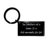 Toy Collecting Gifts for Friends, Toy Collecting is not a Hobby. It's a Post-Apocalyptic Life Skill, Funny Toy Collecting Keychain, from view 1