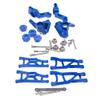 ACTruck Aluminum Front&Rear Suspension A-Arms Caster Steering Blocks Stub Axle Carriers for Traxxas 2WD 1/10 Slash, Stampede, Rustler, Nitro Slash-Replaces Part 3736 3632 3752 3631, Dark Blue view 1
