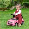 Aosom Kids Ride On Push Car, Foot-to-Floor Walking Sliding Toy Car for Toddler with Working Horn, Music, Headlights and Storage, Pink view 2
