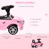 Aosom Kids Ride On Push Car, Foot-to-Floor Walking Sliding Toy Car for Toddler with Working Horn, Music, Headlights and Storage, Pink view 4