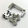 Dhawk Racing CNC Alloy 2-Speed Trans Case BRAC S & Steering Servo Brace for Axial SCX6, Black view 1