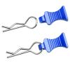 1/10 RC Car Body Clips Pins with Pull Tabs R Clips for All 1:10 1/12 Scale Axial Redcat HPI Himoto HSP Exceed RC Car Parts Truck Buggy Shell Replacement, Set of 4 (Navy Blue) view 2