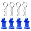 1/10 RC Car Body Clips Pins with Pull Tabs R Clips for All 1:10 1/12 Scale Axial Redcat HPI Himoto HSP Exceed RC Car Parts Truck Buggy Shell Replacement, Set of 4 (Navy Blue) view 3