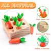 XPIY Montessori Toys for 1 Year Old, Carrots Harvest Wooden Baby Toys for 6-12 Months Educational Shape Sorting Matching Toys for Toddler Fine Motor Skill Development, Gift for Kids Birthday Easter view 4