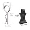 1/10 RC Car Body Clips Pins with Pull Tabs R Clips for All 1:10 1/12 Scale Axial Redcat HPI Himoto HSP Exceed RC Car Parts Truck Buggy Shell Replacement, Set of 4 (Black) view 2
