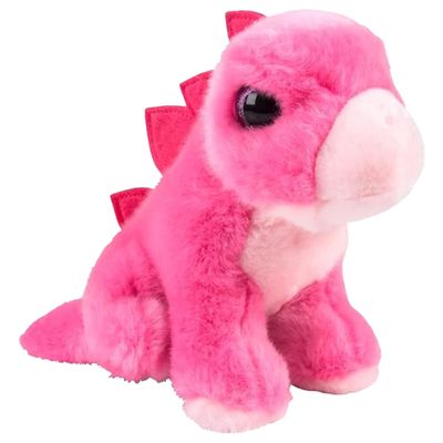 7 Pink Stegosaurus Dinosaur Stuffed Animal Plush Toys, Cute, Ultra Cuddly, Huggable Soft Dino Toy, Nursery Decor, Baby Shower Decorations, Birthday Gift for Boys and Girls (7" Pink Stegosaurus)