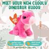 7 Pink Stegosaurus Dinosaur Stuffed Animal Plush Toys, Cute, Ultra Cuddly, Huggable Soft Dino Toy, Nursery Decor, Baby Shower Decorations, Birthday Gift for Boys and Girls (7" Pink Stegosaurus) view 2