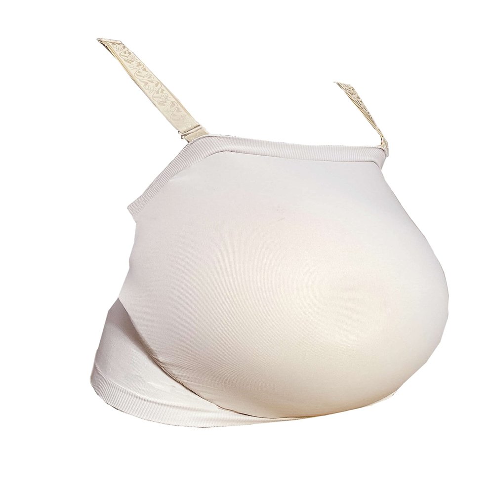 BIMEI Fake Pregnant Belly Cover Adult Belly Filler Pregnant Woman Actor Bag Accessories (Medium, Beige)