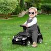 Aosom Kids Ride On Push Car, Foot-to-Floor Walking Sliding Toy Car for Toddler with Working Horn, Music, Headlights and Storage, Black view 2