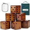 SpexDarxs Giant Yard Dice Set, 3.5 Large Wooden Dices Game with Scoreboard & Carrying Bag, Indoor & Outdoor Backyard Lawn Games for Teenage Adult and Family view 1