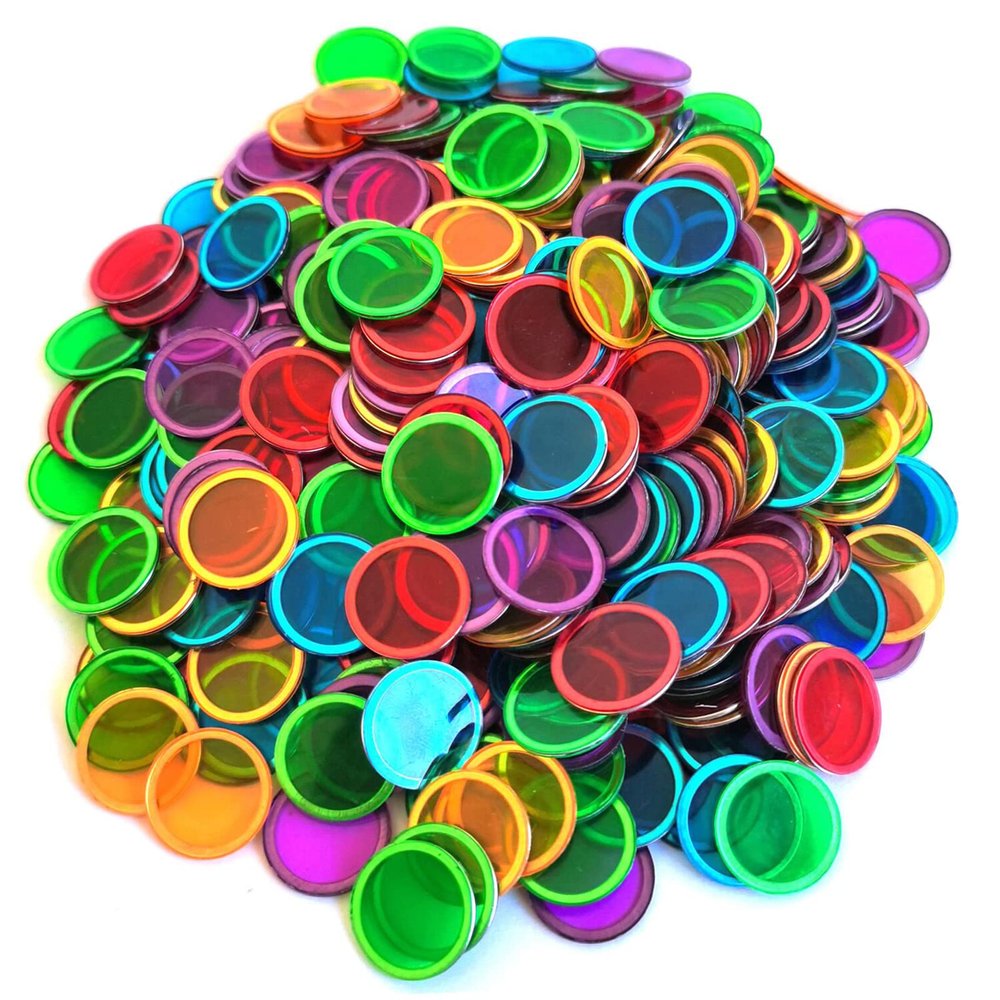 SEETOOOGAMES 300 Pieces Magnetic Bingo Chips Only- Mixed