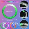 Junkin 100 Pcs Glow Sticks Bracelets Glow in The Dark Bracelets LED Flashing Light Up Neon Supplies for Light Up Rave Concert Birthday Carnival Party Favors (6 Color) view 2