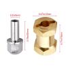4PCS CrazyHobby Brass RC 12mm Wheel Hubs Extensions Wheel Spacers Hex Drive Adapter for 1/10 RC Crawler Axial SCX10 & SCX10 II 90046 D90 (18mm) view 2