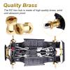 4PCS CrazyHobby Brass RC 12mm Wheel Hubs Extensions Wheel Spacers Hex Drive Adapter for 1/10 RC Crawler Axial SCX10 & SCX10 II 90046 D90 (18mm) view 3