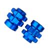 CrazyHobby Aluminum 17mm Wheel Hubs/Nuts Splined for 1/10 Traxxas E-Revo Summit T-Maxx, Set of 4 (Navy Blue) view 4