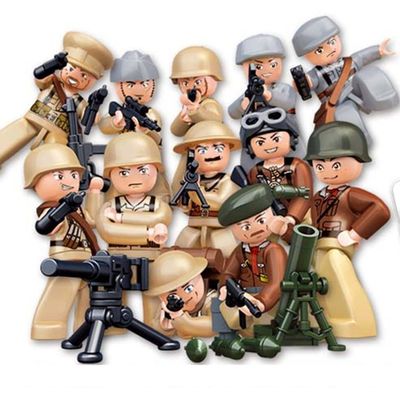 AZERISSO WW2 Toys Blocks Figure Action & Toy Figures Figuretoy Blocksdiamond Blockschildrentoy