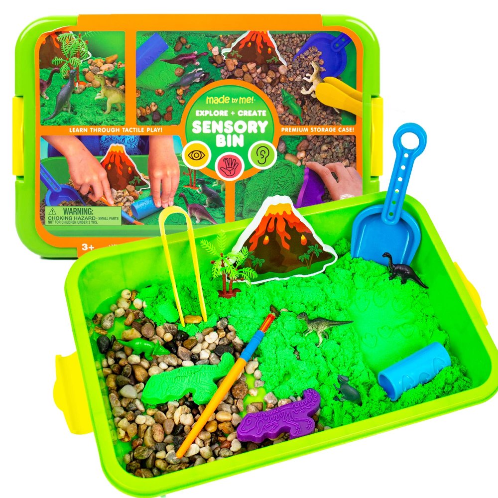 Made By Me Explore + Create Dino Galaxy Sensory Bin, Fun Sensory Bins for Toddlers 3+, All-in-One Tactile Sensory Toys & Dino-Mite Sensory Experience