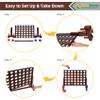 SpexDarxs Giant 4 in A Row Game, Wooden Jumbo 4-to-Score Set for Indoor & Outdoor Family Fun-Line Up Four Travel Board Games with 42 Coins & Ring Holders & Carrying Bag view 4