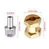 4PCS CrazyHobby Brass RC 12mm Wheel Hubs Extensions Wheel Spacers Hex Drive Adapter for 1/10 RC Crawler Axial SCX10 & SCX10 II 90046 D90 (15mm) view 2