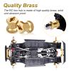 4PCS CrazyHobby Brass RC 12mm Wheel Hubs Extensions Wheel Spacers Hex Drive Adapter for 1/10 RC Crawler Axial SCX10 & SCX10 II 90046 D90 (15mm) view 3