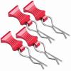 1/10 RC Car Body Clips Pins with Pull Tabs R Clips for All 1:10 1/12 Scale Axial Redcat HPI Himoto HSP Exceed RC Car Parts Truck Buggy Shell Replacement, Set of 4 (Red) view 1