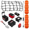GLOBACT 10PCS RC Crawler Accessories Roof Simulation Decoration Luggage Net/Fishing Box/Oil Drum/Shovel/Antennas/Recovery Board for Traxxas Trx4 Trx6 Axial SCX10 Redcat GEN 7 8 Rc4wd (Black) view 1